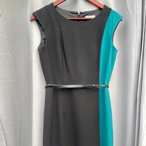 Sheath Colorblock Dress - Picture 1 of 2